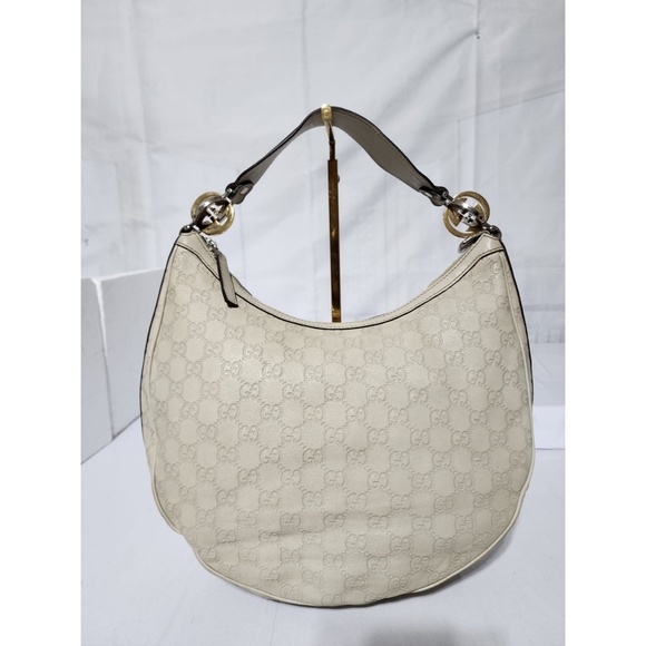 GUCCI Guccissima Medium GG Twins Hobo Bag Off White - Picture 1 of 16